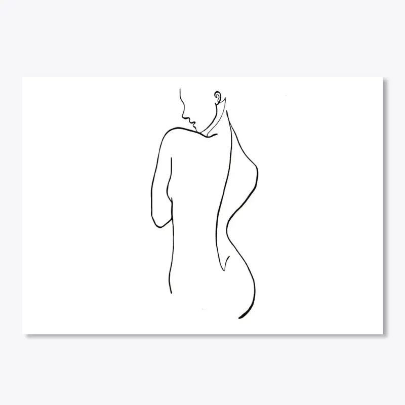 drawing female body with lines