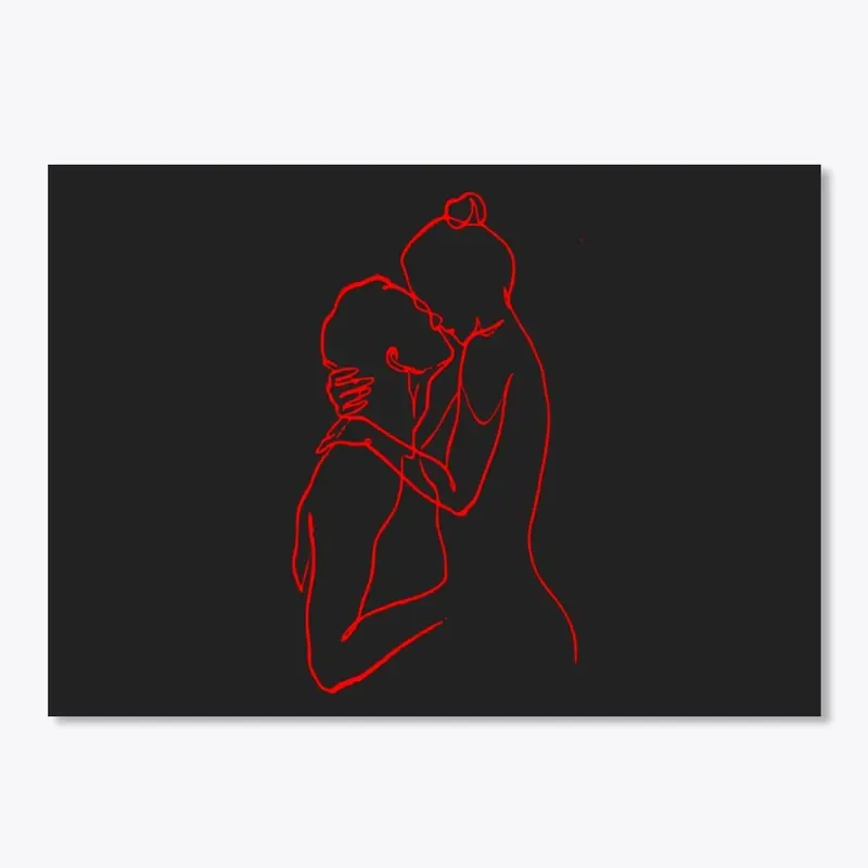 couple with one line art