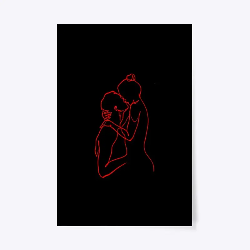 couple with one line art