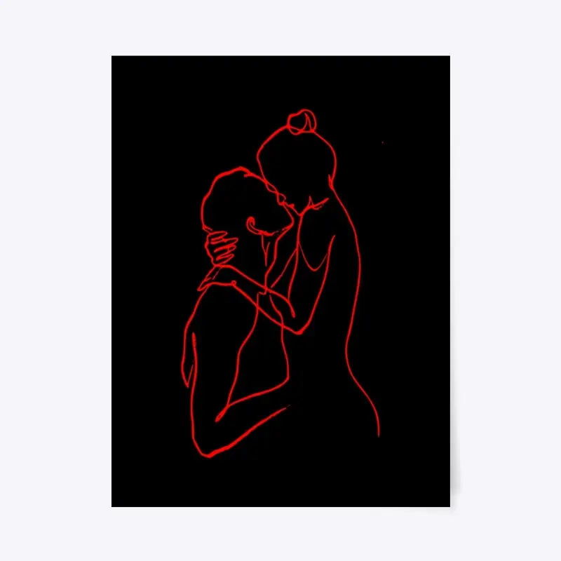 couple with one line art